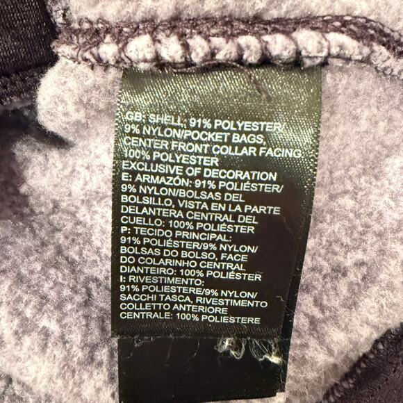 The North Face Womens Crescent Hooded Sweater Size M Heather Purple Fleece - Picture 9 of 9